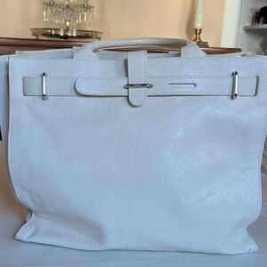 Furla Computer Tote Ivory Leather